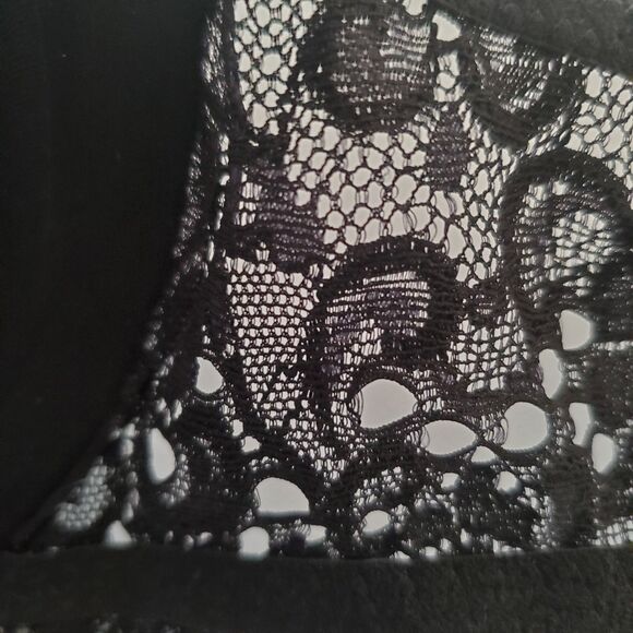 Victoria’s Secret Bra 34B Black Very Sexy Lace Padded Demi Push-up Underwire - Picture 4 of 10